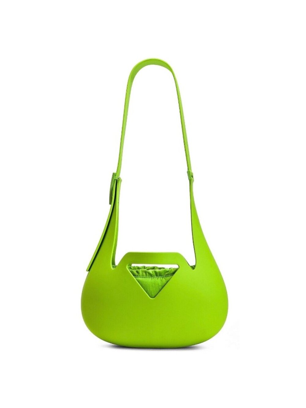 NEW BOTTEGA VENETA Bag Rubber Shoulder Bag Acid Green 100% Authentic